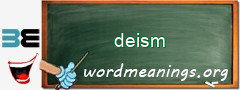 WordMeaning blackboard for deism